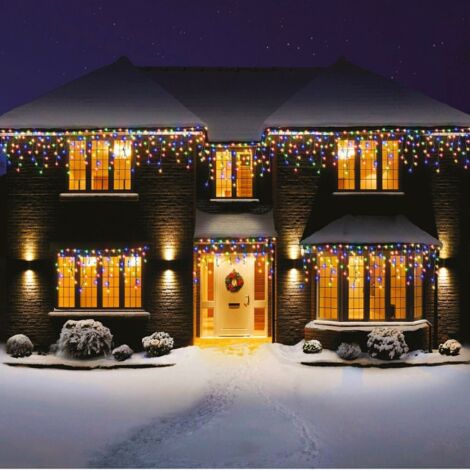 720 LED Snowing Icicle Light - Multi