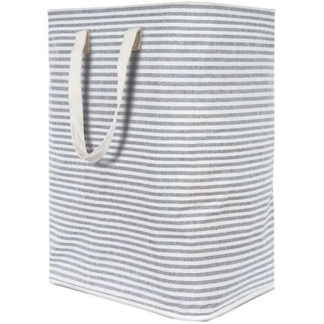 72L Grand Organiser Paniers pour Vêtements Stockage, Cordon Paniers à Linge, Pliable Sac à Linge
