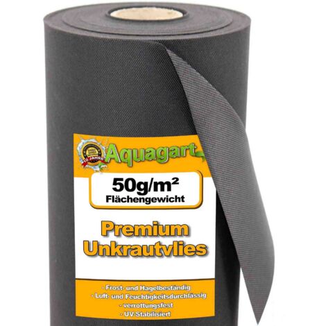 72m² Gartenvlies Unkrautvlies Mulchvlies Vlies 50g 1,6m breit