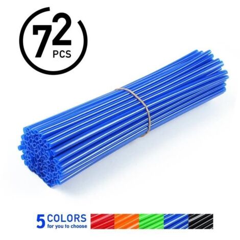 72pcs Couvres Rayons Moto Spokes Skins Set Protections Universelles Pour Roues Et Jantes Motocross Motos