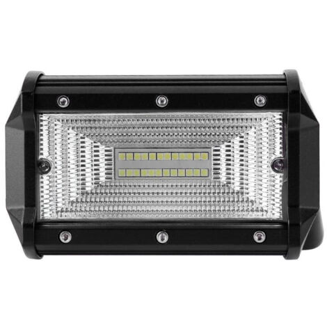 Универсален 72W Лед LED Халоген Фар Работна Лампа 12V - 24V с Разпръсната Flood Светлина за автомобил офроуд бус ван кам