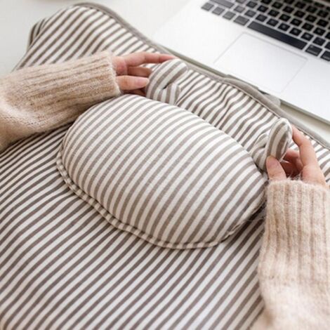 72x115cm USB Body Warmer Blanket Office Heater Electric Heating Shawl (Khaki Elk Stripes)