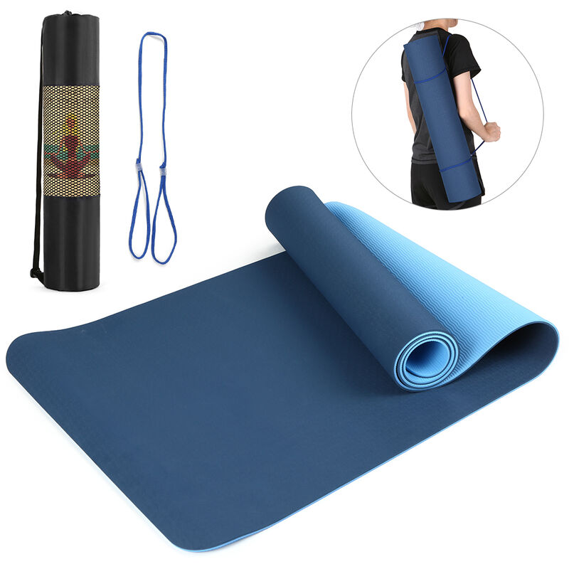 

72x24IN Esterilla de Yoga antideslizante TPE Ecologico Fitness Pilates Gimnasia Mat Regalo Correa de transporte y bolsa de almacenamiento,Color-4