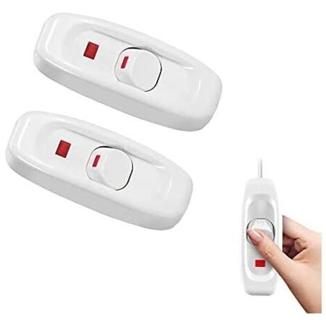 72x26x21mm Interrupteur pour Lampe Interrupteur avec Voyant pour Lampe de Chevet Lampe Table Câble éLectrique AC250