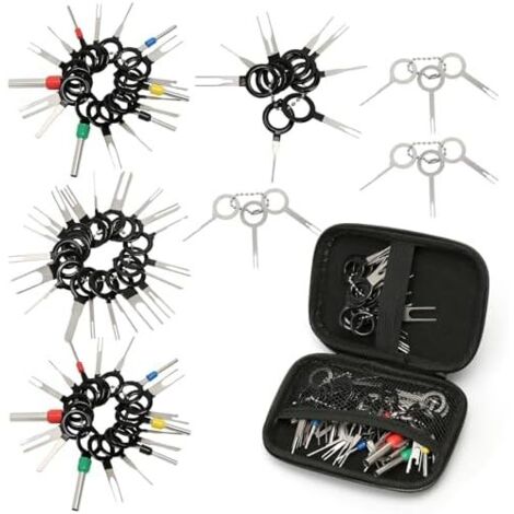 73 Pièces Auto Terminals Enlèvement Outil Set, Extracteur de Cosses et Connecteur Pin Kit, Retrait du Terminal Universel pour Réparation La Voiture -
