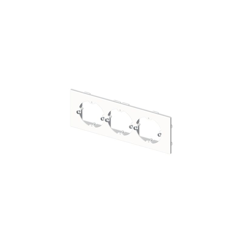 

73 Placa 3 mec. universales blanco RAL9010 U24X 73653-2 - Unex