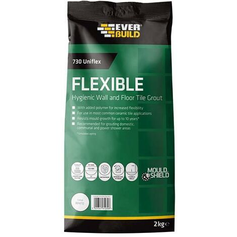 730 Uniflex Hygienic Tile Grout White 2.5kg - EVBFLEX2WE