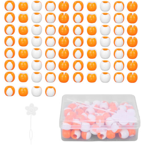 74 pièces perles à tresser flexibles avec porte-perles et boîte de rangement pour créations de bracelets et bijoux cheveux orange