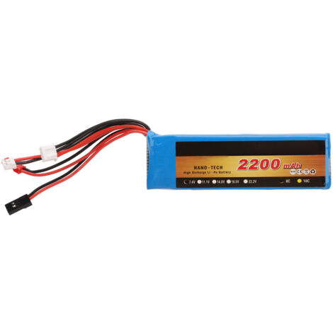 7,4 V 2200 mAh 2S 8C LiPo-Akku für T6J-, T8FG- und 12FG-Sender – Langlebige Stromversorgung für Funksteuerungssysteme
