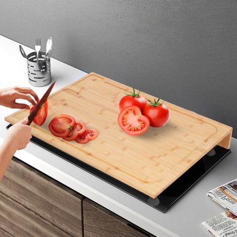 75 × 54 × 10 cm Tapa de cocina rectangular multifuncional para cocina, tabla de cortar