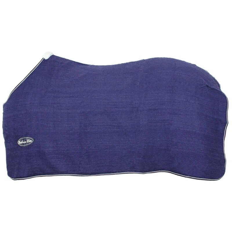 110 cm, Bleu marine: Couverture pour cheval éponge avec garrot renforcé et ouverture sur le devant