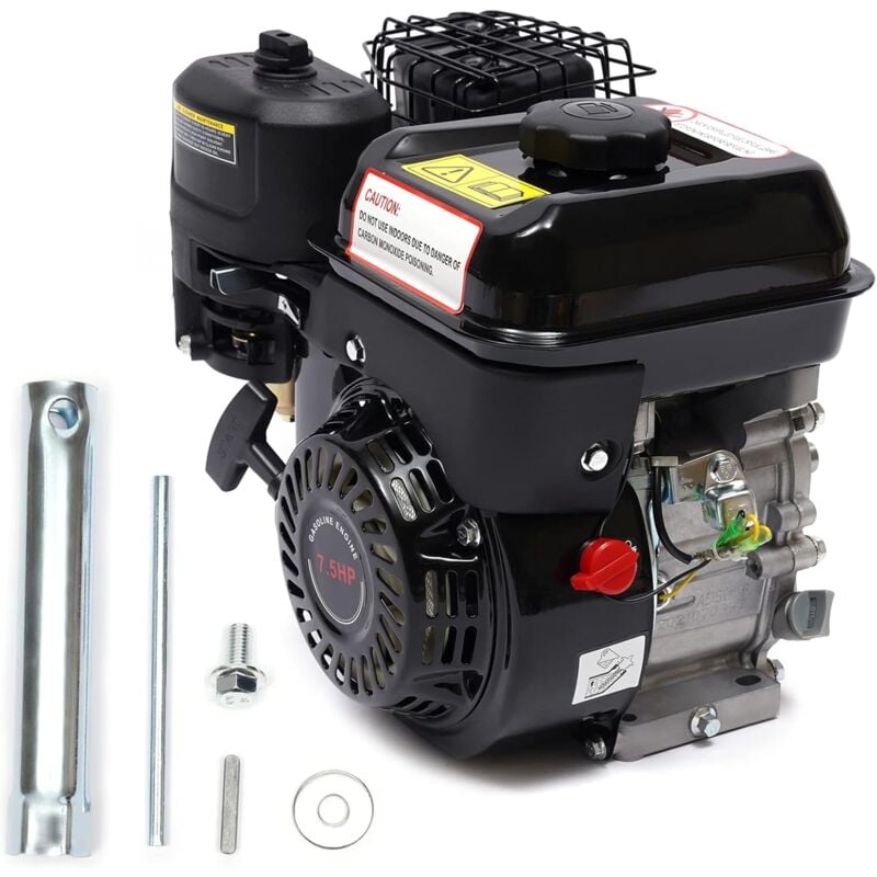 Gojoy - 7,5 cv 5,1KW Moteur à Essence 4 Temps Thermique Moteur 1 Cylindre, Refroidissement Air, Filtre à Air, Kart Moteur Industriel Moteur