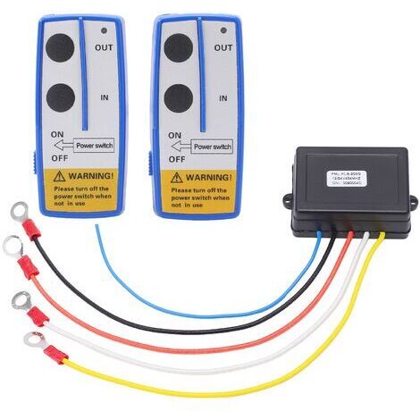 75 Fuß langes kabelloses Seilwinden-Fernbedienungsset mit eingebautem Akku, Antenne und universeller LED-Anzeige für Auto, ATV, LKW