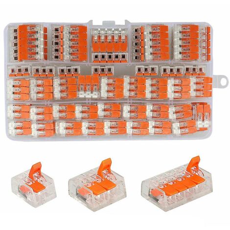 75 Pcs Fil Connecteur Écrous Levier Quick Pack Conducteur Compact Terminal Écrous Fil Connecteur Assortiment - thsinde