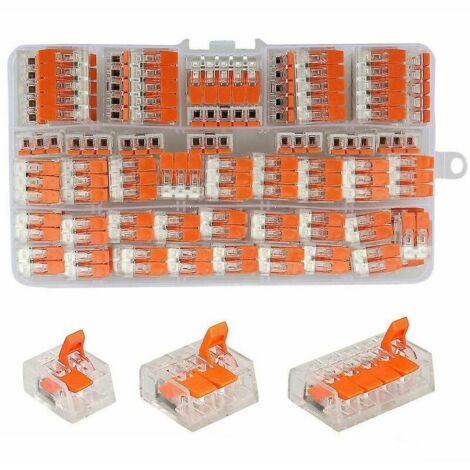 YOYAXI 75 Pcs Fil Connecteur Écrous Levier Quick Pack Conducteur Compact Terminal Écrous Fil Connecteur Assortiment - thsinde