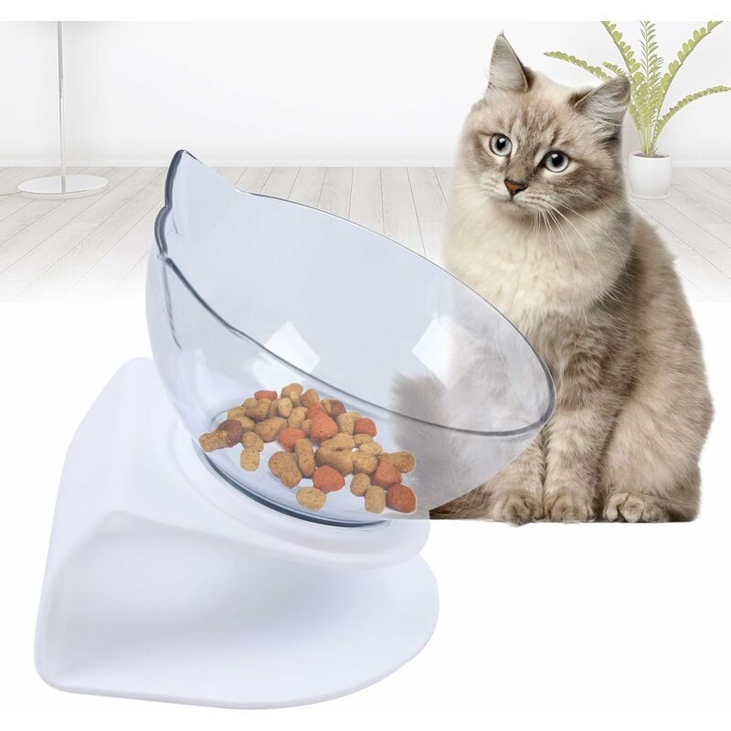 Senderpick - Mangeoire pour chats, mangeoire amovible inclinée à 15°, mangeoire surélevée, mangeoire pour chats, petits et moyens chiens