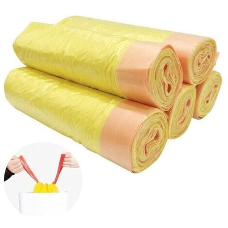 75 Sacs Poubelles 20l Avec Cordon De Serrage Sac Poubelle Épaississant Pour Maison Bureau 45x50cm