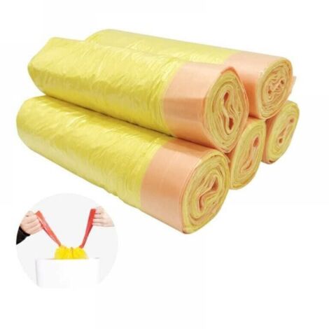 75 sacs poubelles 20L avec sac poubelle épaississant à cordon pour le bureau à domicile 45x50cm