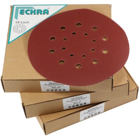 75 Schleifscheiben 225mm Korn 40, 80, 180 Sortiment für Wand- Deckenschleifer Schleifpapier