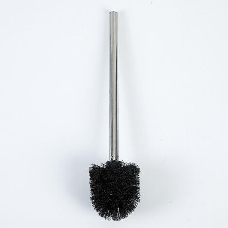 7.5 X 35 X 7.5 Cm, Brosse De Silicone Avec Manche Acier Inox - Brosse De Toilette Avec Tte De Rechange En Silicone, Acier Inoxydable,  Brillant