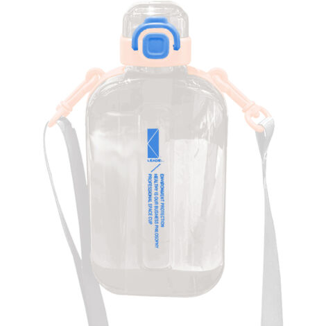 750-ml-Sportwasserflasche mit flacher Oberfläche und Messskala für Outdoor-Aktivitäten und Büro