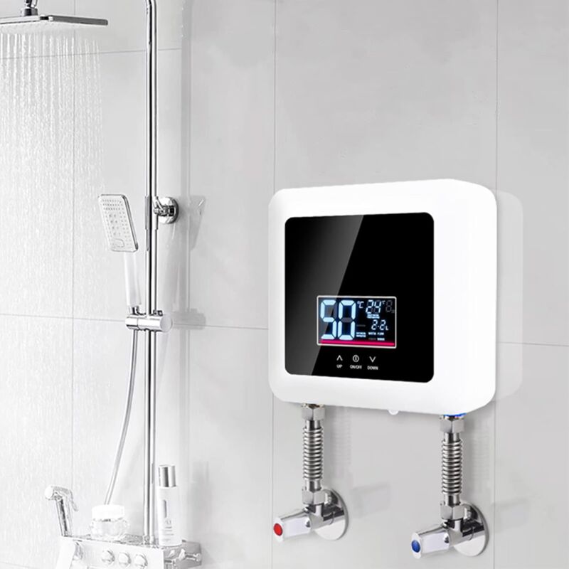Start - 7500W Chauffe-Eau Instantané Sans Réservoir Douche Électrique Mini, 230V Chauffe-Eau Instantané Douche Jardin, Mini Chauffe-Eau Instantané