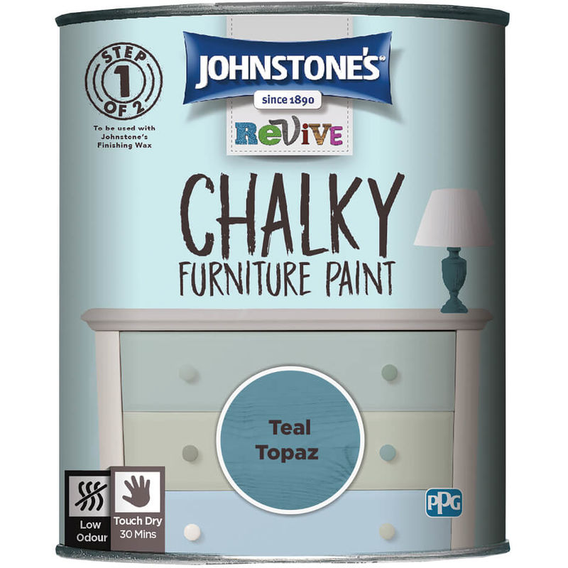Johnstones - 750ml Revive Chalky Paint Teal Topaz