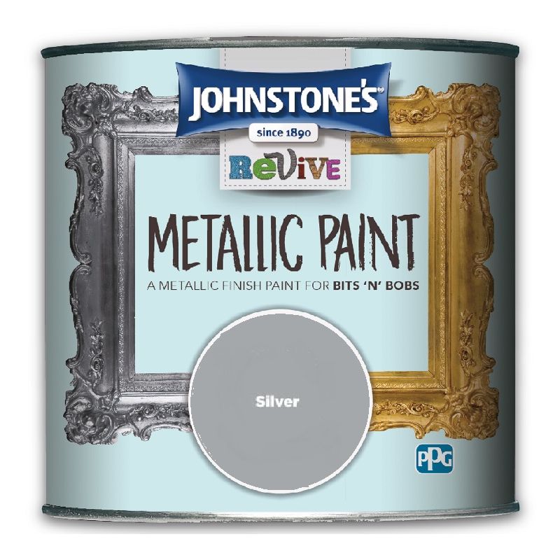 Johnstone's - Johnstones Revive Metallic Furniture Paint - Silver - 375ml - Silver