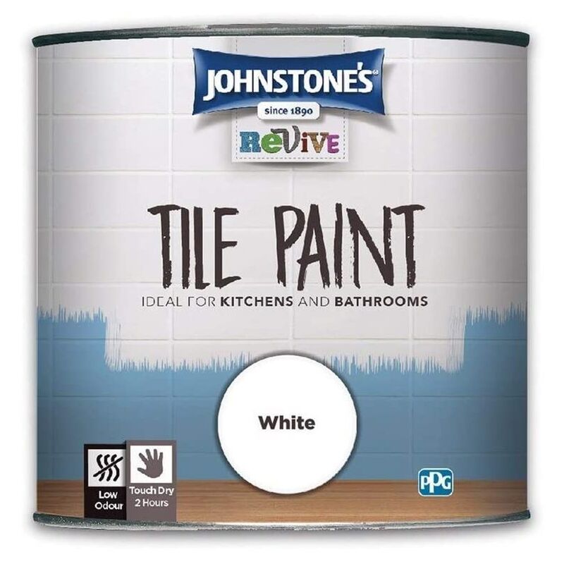 Johnstone's - Johnstones Revive Tile Paint for Kitchens & Bathrooms - White - 750ml - White