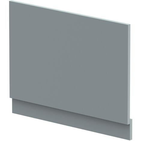 750mm Edge/Power Straight End Bath Panel & Plinth - Matt Coastal Grey
