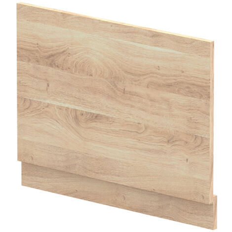 750mm Straight Bath End Panel and Plinth - Bleached Oak
