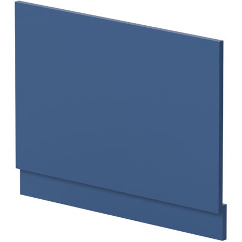 750mm Straight Reversible Bath End Panel & Plinth - Satin Blue