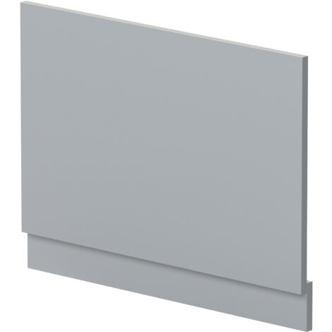 750mm Straight Reversible Bath End Panel & Plinth - Satin Grey