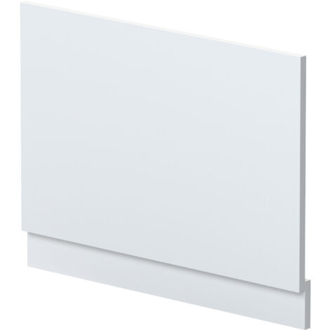 750mm Straight Reversible Bath End Panel & Plinth - Satin White