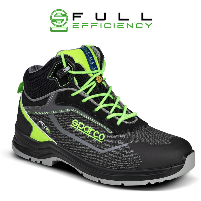 Sparco 07542nrvf Indy Ranger Esd S3s Sr Sicherheitsschuh, Schwarz/grün, 35
