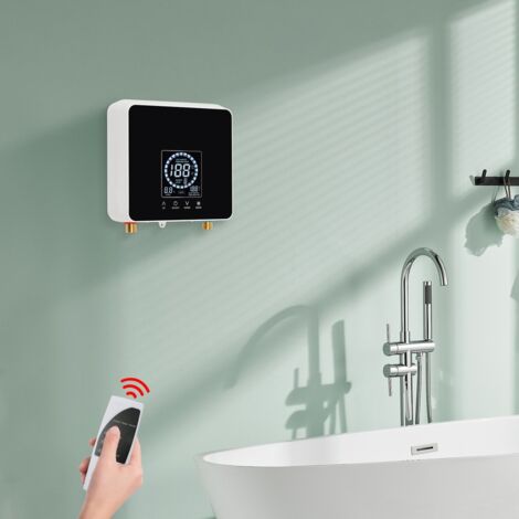 7.5KW 220V Chauffe-eau électrique instantané télécommandé Chauffe-eau électrique thermostatique intelligent avec télécommande
