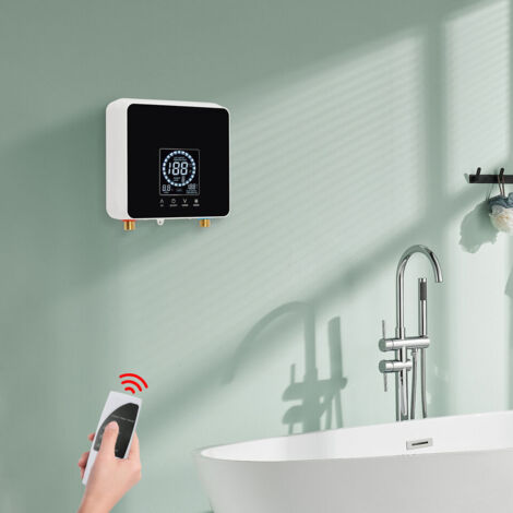 7.5KW 220V Chauffe-eau électrique instantané télécommandé Chauffe-eau électrique thermostatique intelligent avec télécommande