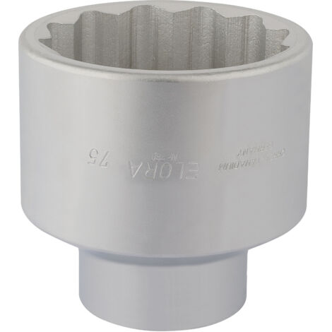 75mm Bi-Hexagon Square Drive Socket for Elora and Draper Tools, 1-Inch Square Drive, Metric Size 67418