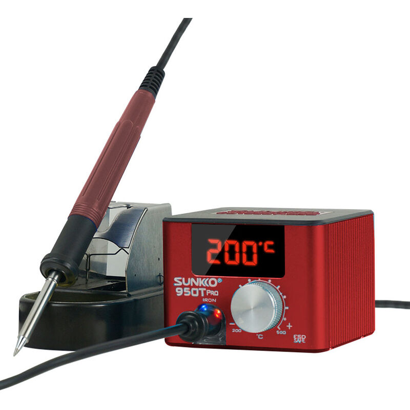 

75W Protecciones electrostaticas de alta potencia Pequena estacion de soldadura inteligente con ajuste de temperatura de 200-480 ℃ y juego de