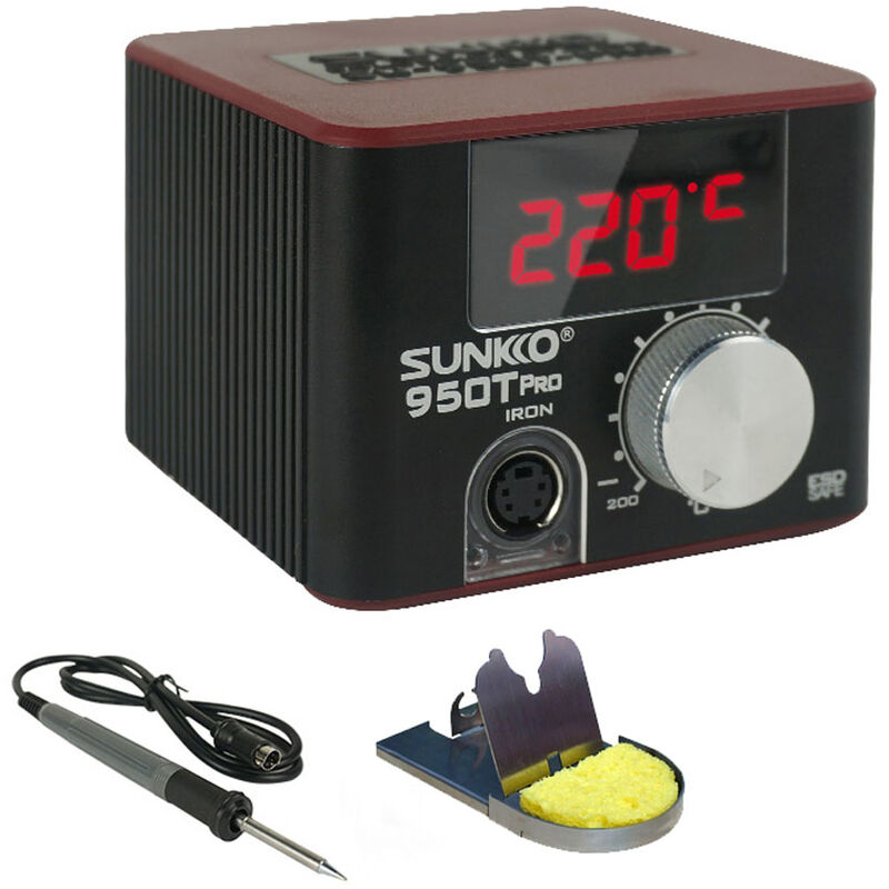 

75W Protecciones electrostaticas de alta potencia Pequena estacion de soldadura inteligente con ajuste de temperatura de 200-480 ℃ y juego de