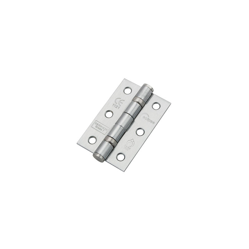 Eclipse - Steel Grade 7 Ball Bearing Hinge - 76 x 51 x 2mm (Polished Brass) (2 Pack)