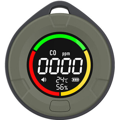 (7,6×7,6×3 cm) Rilevatore di CO2 portatile, monitor della qualità dell'aria interna con sensore NDIR e schermo LCD, monitor di CO2 con allarme per casa e ufficio