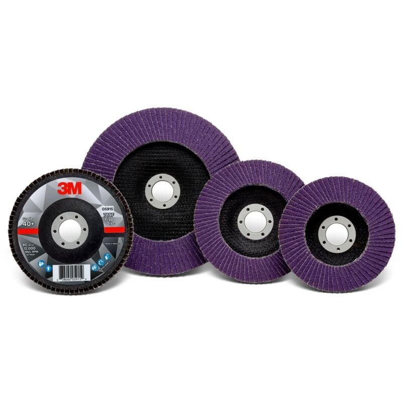 Flap Disc 769F, 180 mm, 40+, Conical - 3M