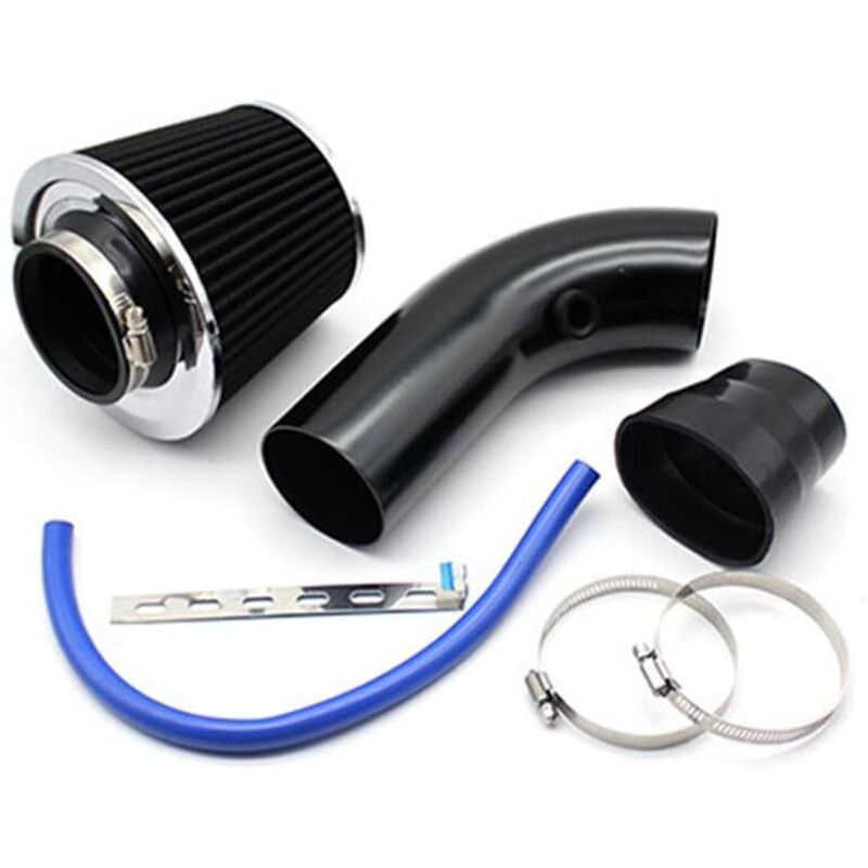 76mm 3"Universal Car Cold Air Intake Filter + Alumimum Induction Hose Kit
