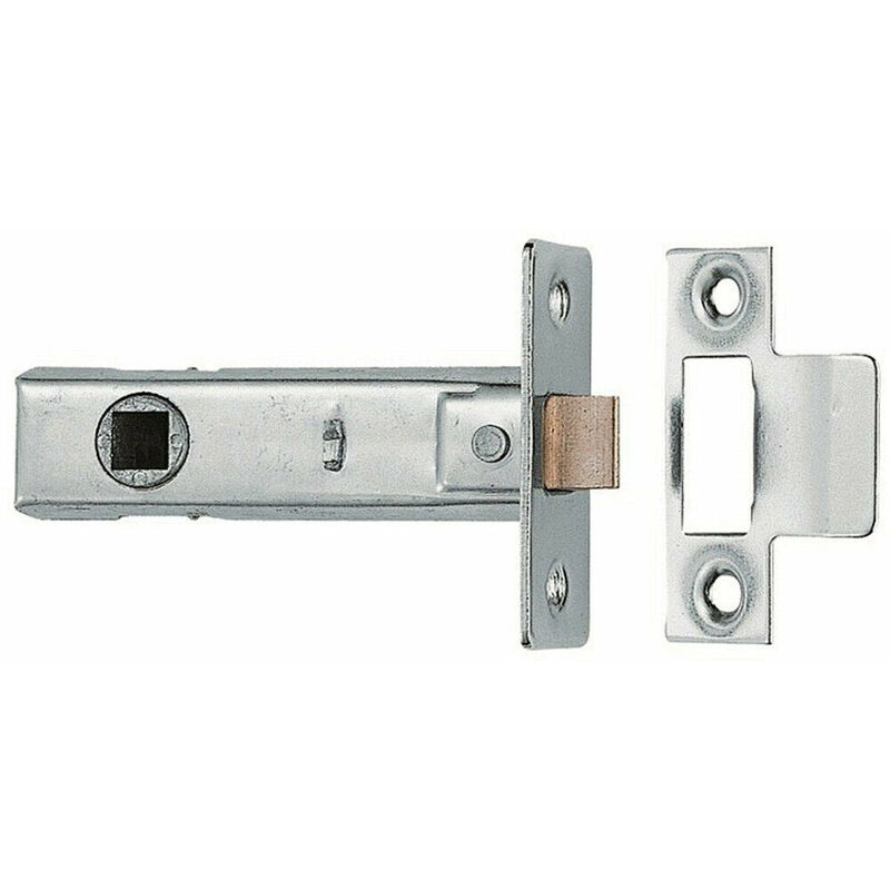 Loops - 76mm Tubular Mortice Door Latch Plates & Fixings Included Nickel Plated