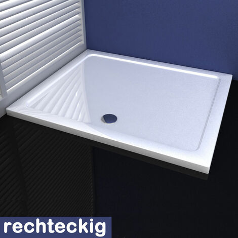 76x120cm Duschkabine Duschtasse aus Kunststein