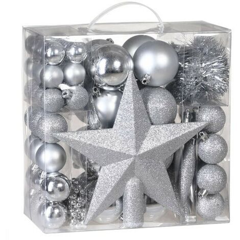 77 Boules & décorations de Noël Argentées pour décorer votre sapin de Noël