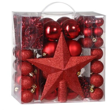 77 Boules & décorations de Noël Rouges pour décorer votre sapin de Noël