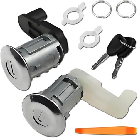 7701468981 Kit Cylindre de Serrure de Porte pour Megane I [1996‑2003] pour Scenic I [1996-2003] pour Clio II [1998-2005] pour Thalia [1998-2005] Porte Avant Gauche et Droite 2 clés