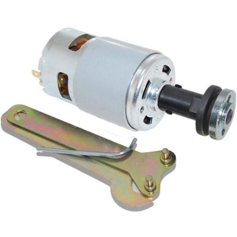 775 DC Moteur 12V/24V à engrenage double roulement à billes grand couple avec scie M10 Balde tige de connexion pour pièces de bricolage